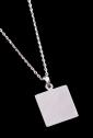 Sterling Silver .925 Square Shaped Pendant