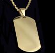 LARGE DOG TAG TITANIUM (IPG) ION GOLD PLATED 