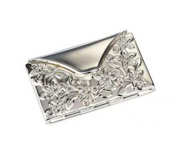 Embossed Floral Shiny Handbag Mirror